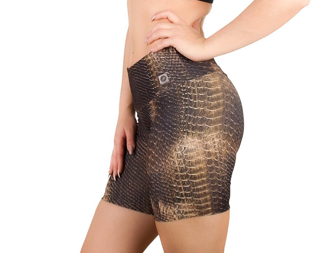 Printed animal tight shorts for women