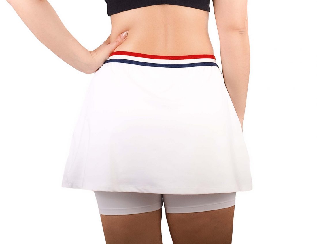 White polyamide shorts skirt
