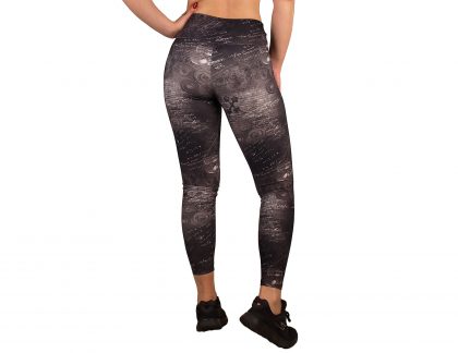 Printed women's sport leggings and high waist