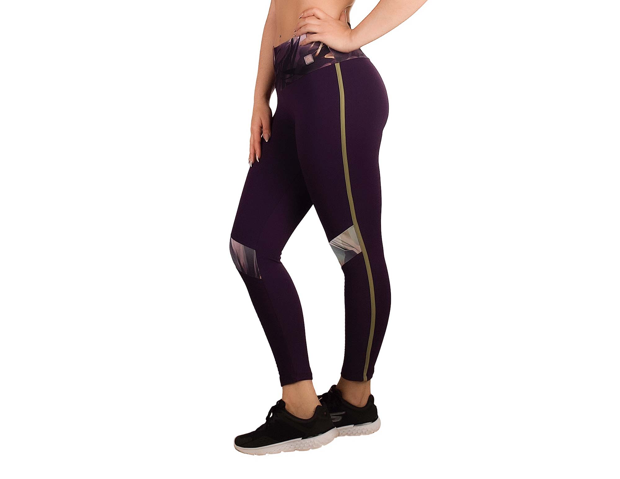 Legging desportivo para mulher de cintura subida com combinação de  diferentes materiais. - Susana Gateira Shop